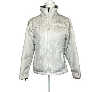 The North Face Womens Spring Jacket Nylon Insulated SMALL White/Putty Liner